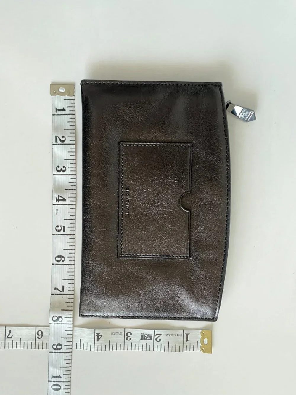 Reed Krakoff Black Leather Pouch Bag Clutch Zip Around Slim